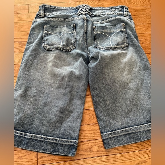 [14/36]]WMN Dish Jeans Blue Bermuda Denim Shorts - Picture 5 of 12